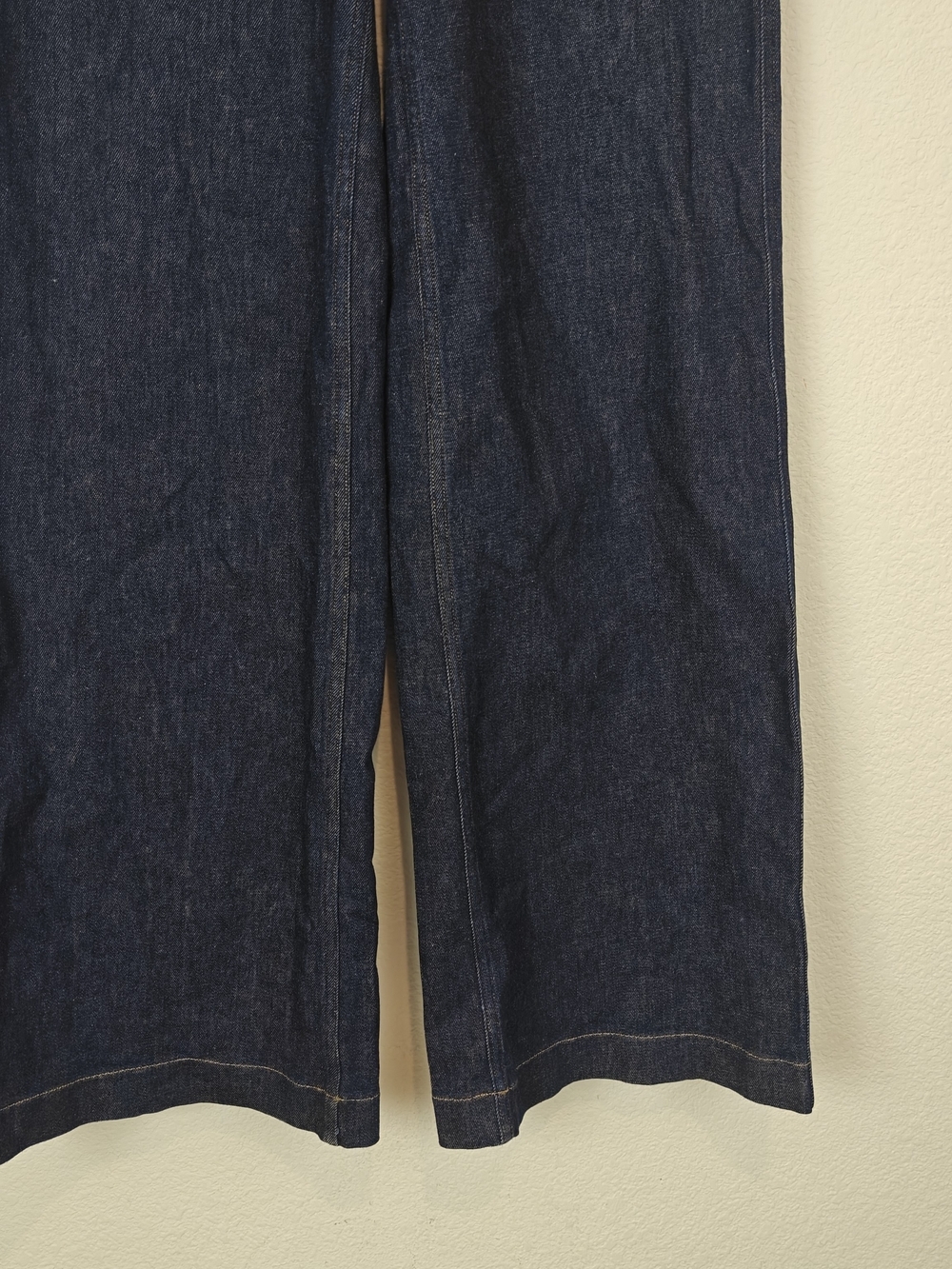 SPANX Wide Leg Raw Indigo Jeans Women’s Medium Stretch Sculpt High Rise Denim - Picture 6 of 15